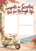 Load image into Gallery viewer, Funny Scootin' Through Life Multiple Photo Upload Friendship Card for Wife
