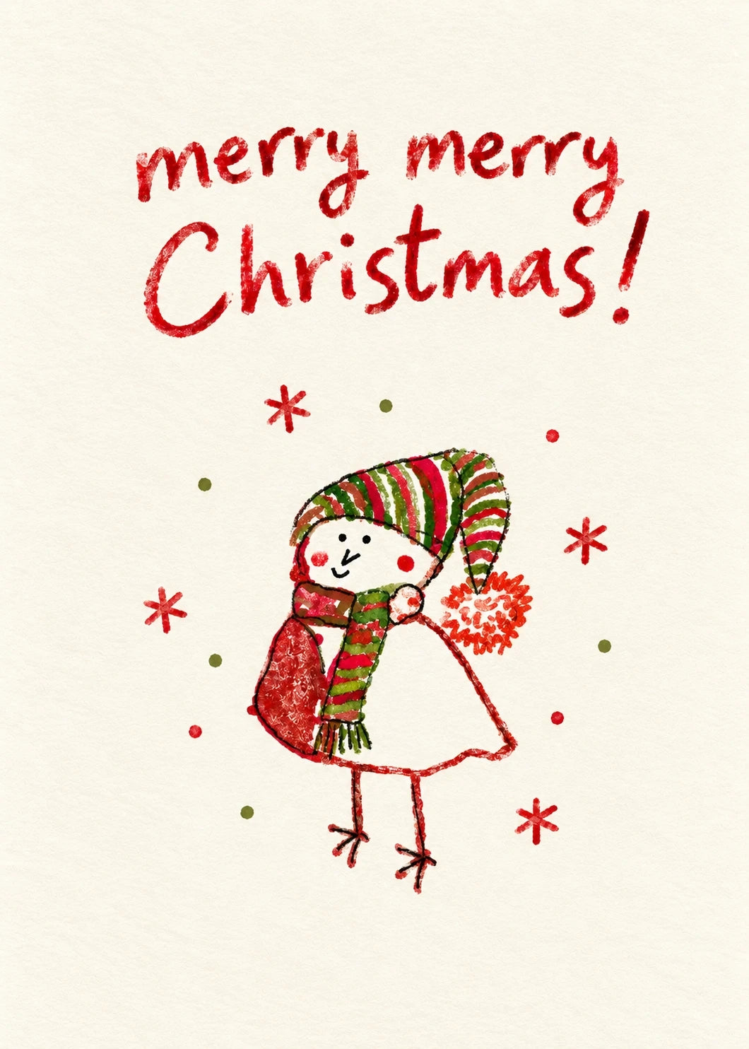 Christmas - Personalised Card — with punch holes