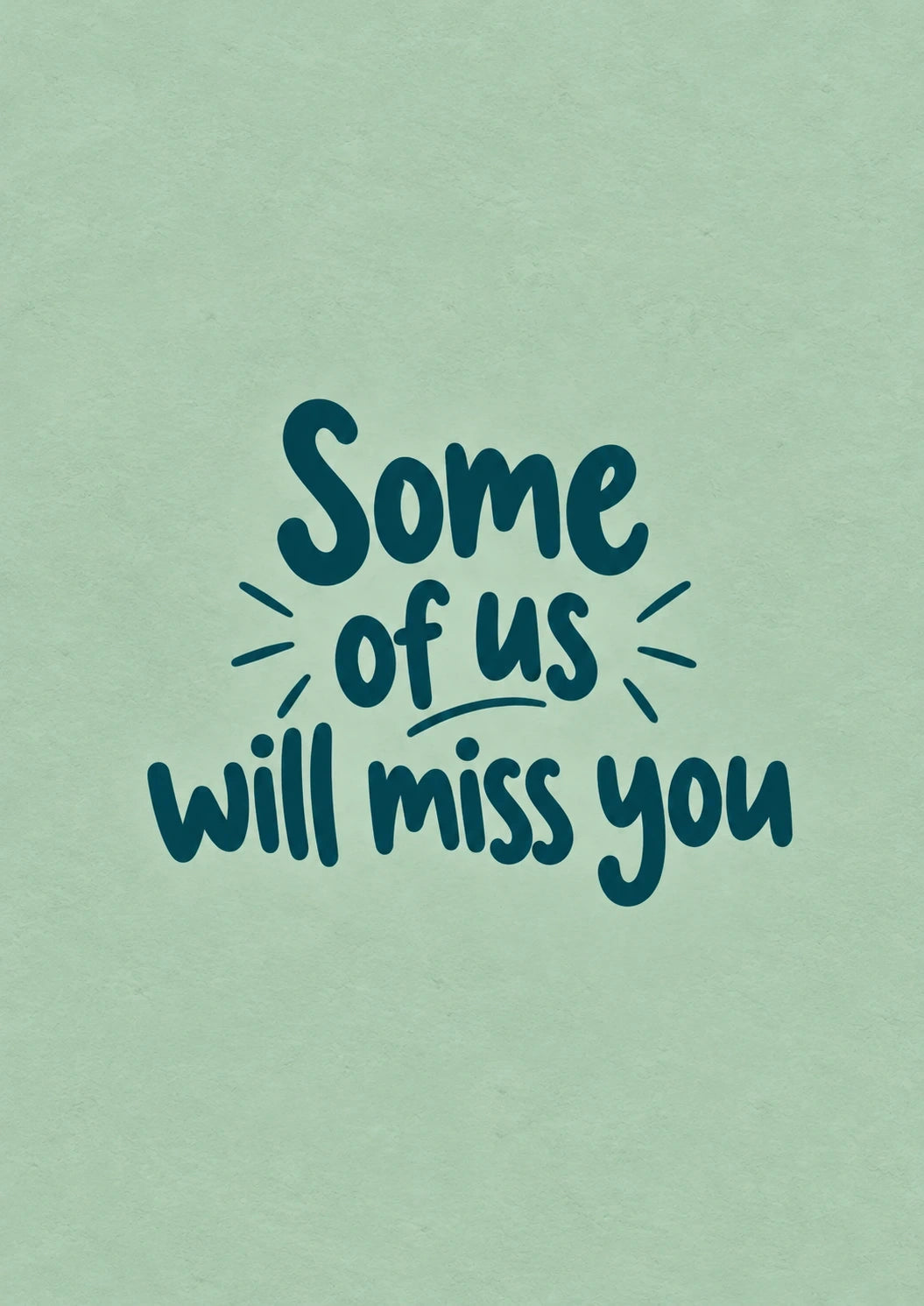 Leaving - Personalised Card — with punch holes