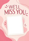 Load image into Gallery viewer, Pink Wave From the Heart Photo Upload Leaving Card for Sister
