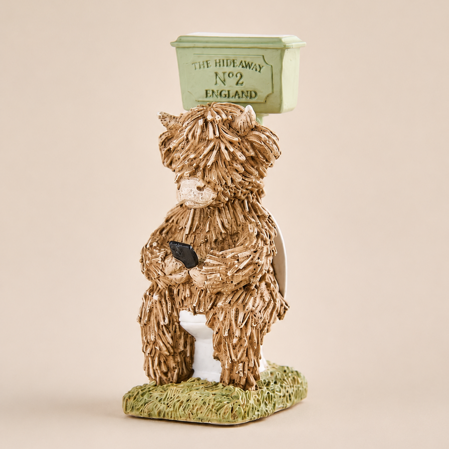 Natural Hamish the Highland Cow Bathroom Ornament