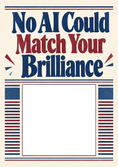 Load image into Gallery viewer, Funny No AI Could Match Your Brilliance Photo Upload Congratulations Card for Son

