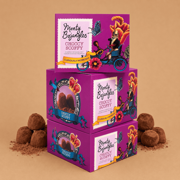 Monty Bojangles Choccy Scoffy Cocoa Dusted Truffles 2-Box Gift Set