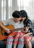 Load image into Gallery viewer, Guitar Serenade Photo Upload Anniversary Card for Him
