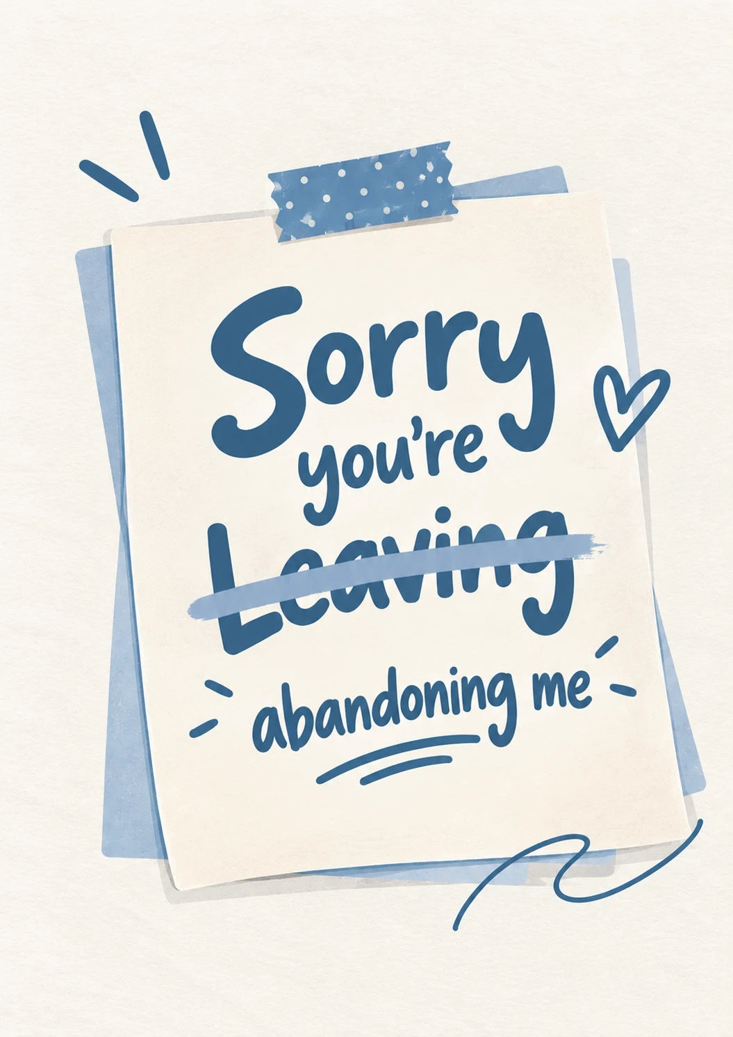 Leaving - Personalised Card — with punch holes