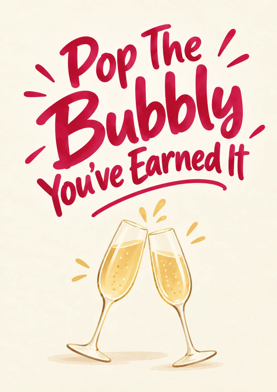Funny Pop The Bubbly Champagne Congratulations Card for Niece
