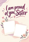 Load image into Gallery viewer, Proud of You Sister Sentiment Photo Upload Congratulations Card for Her
