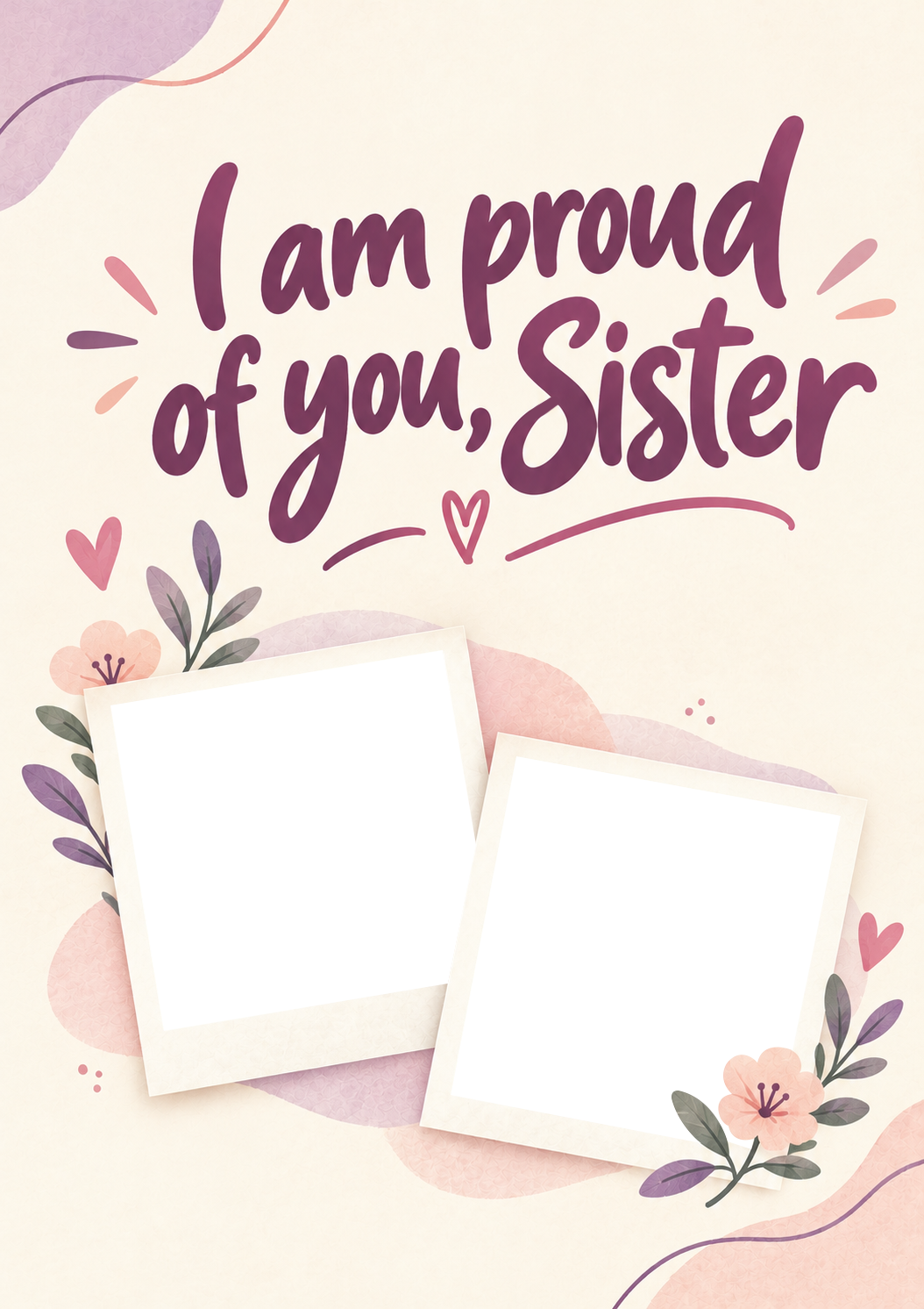 Proud of You Sister Sentiment Photo Upload Congratulations Card for Her
