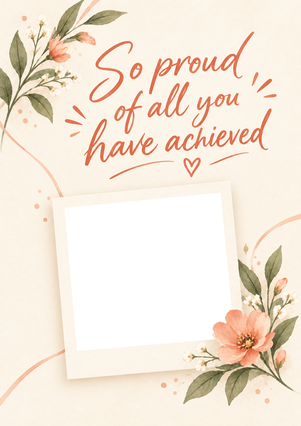 Proud of All You've Achieved Floral Photo Upload Congratulations Card for Sister