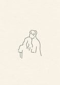 Load image into Gallery viewer, Minimalist Couple Line Art Wedding Card
