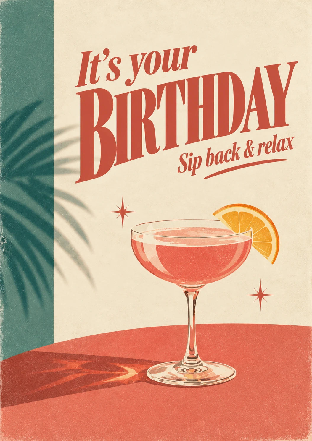 Funny Sip Back & Relax Cocktail friendship Card for Someone Special
