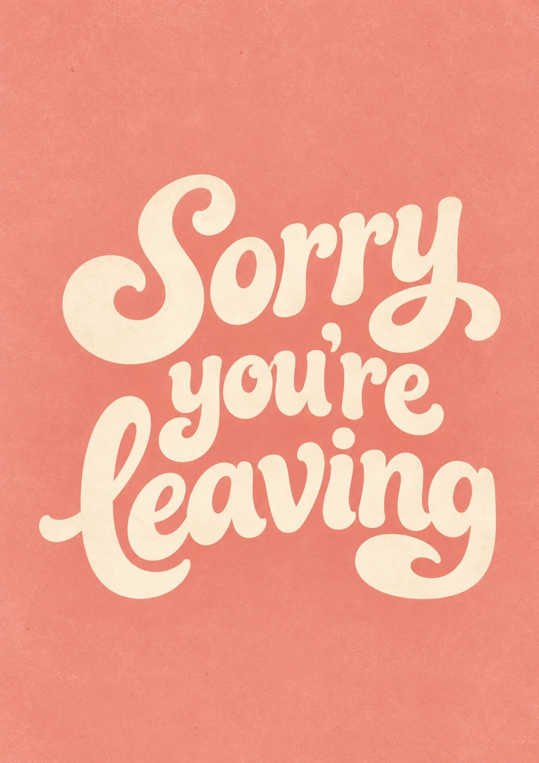 Leaving - Personalised Card — with punch holes