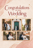 Load image into Gallery viewer, Romantic Blush Floral Multiple Photo Upload Wedding Card for Dad and Partner
