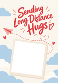 Load image into Gallery viewer, Sending Long Distance Hugs Photo Upload Friendship Card for Partner
