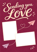 Load image into Gallery viewer, Sending You Love Two Photo Upload Friendship Card for Wife
