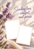 Load image into Gallery viewer, Lavender Floral From the Heart Photo Upload Sympathy Card for Wife
