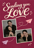 Load image into Gallery viewer, Sending You Love Two Photo Upload Friendship Card for Wife

