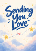Load image into Gallery viewer, Sending You Love Cloudy Stars Friendship Card for Girlfriend
