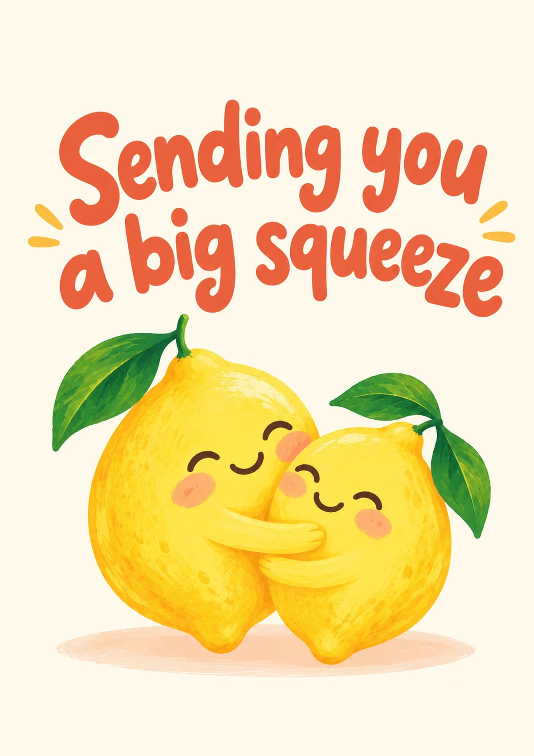 Funny Lemon Big Squeeze sympathy Card for Niece