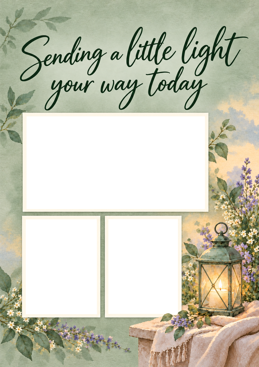 Sending a Little Light Your Way Photo Upload Friendship Card for Wife