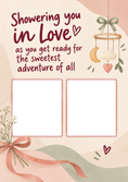 Load image into Gallery viewer, Showering You in Love Photo Upload New Baby Card for Daughter
