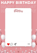 Load image into Gallery viewer, Pink Social Media Photo Upload Birthday Card
