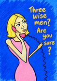 Load image into Gallery viewer, Funny Three Wise Men Are You Sure Christmas Card for Her
