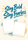 Load image into Gallery viewer, Stay Bold Stay Fearless Photo Upload Congratulations Card for Niece
