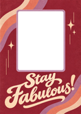 Load image into Gallery viewer, Stay Fabulous Retro Swirl Photo Upload Friendship Card for Friend
