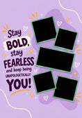 Load image into Gallery viewer, Stay Bold Fearless 5 Photo Upload Congratulations Card for Niece
