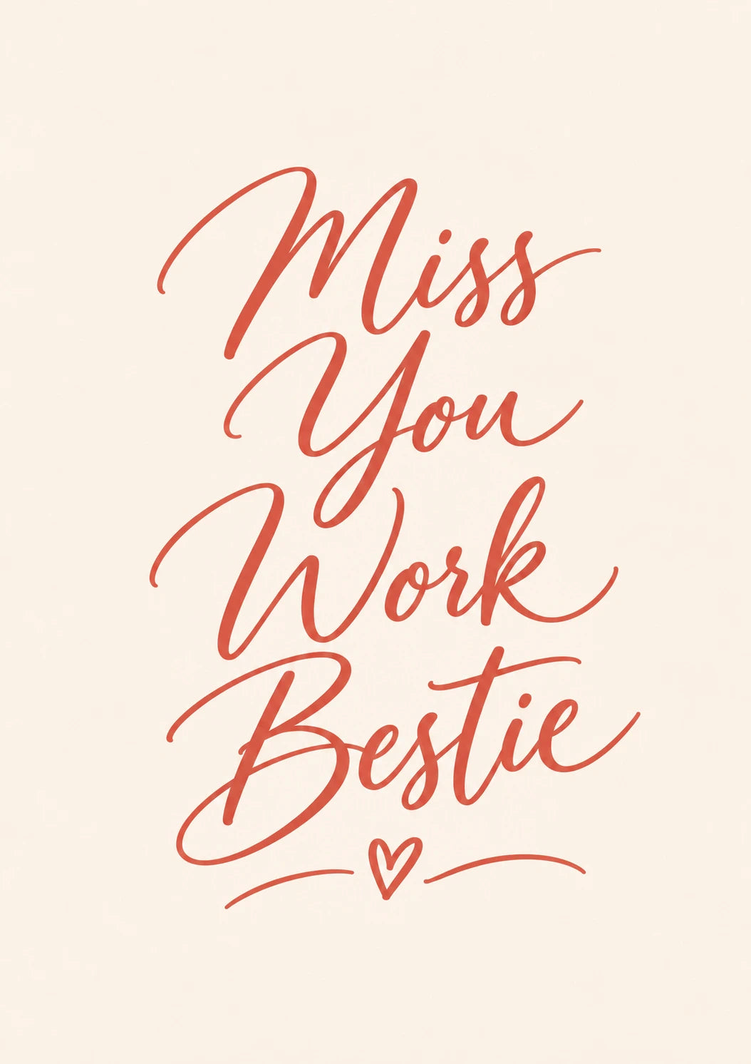 Miss You Work Bestie Leaving Card for Her