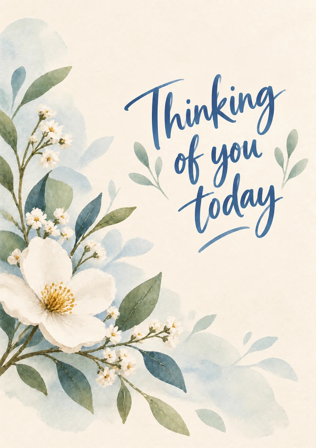 Thinking of You Floral Sympathy friendship Card for Auntie
