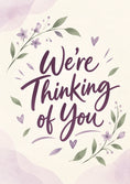 Load image into Gallery viewer, Purple Floral We're Thinking of You friendship Card for Grandma
