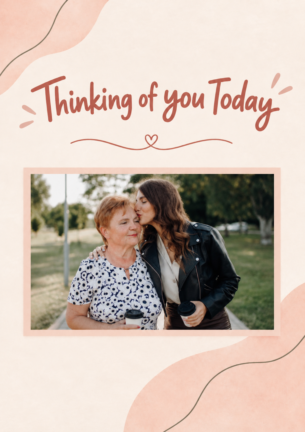 Thinking of You Today Photo Upload Friendship Card for Mum