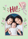 Load image into Gallery viewer, Cute Floral Bonnet Photo Upload New Baby Card for Niece
