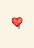 Load image into Gallery viewer, Tiny Man Hugging Giant Heart Anniversary Card
