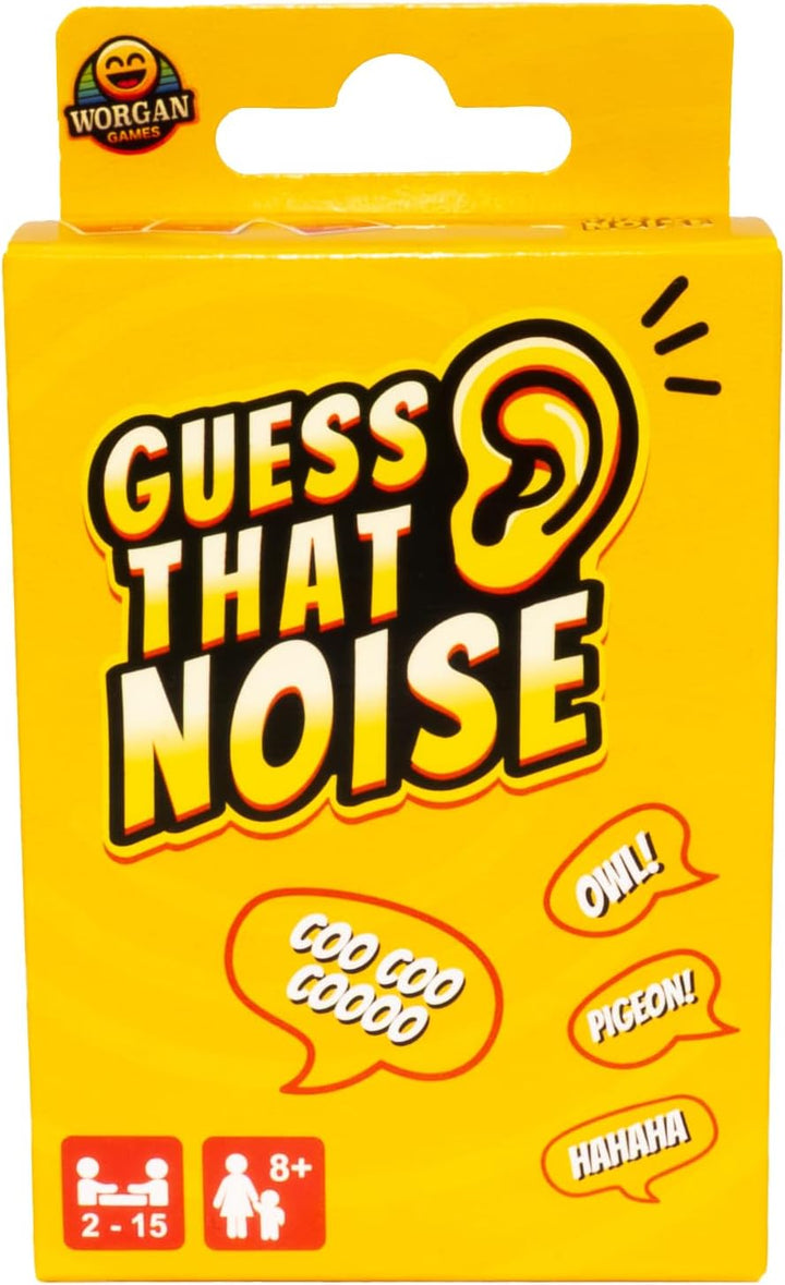 Worgan Games Guess That Noise: Funny Sound Impressions Party Game for Family & Friends - Travel Size