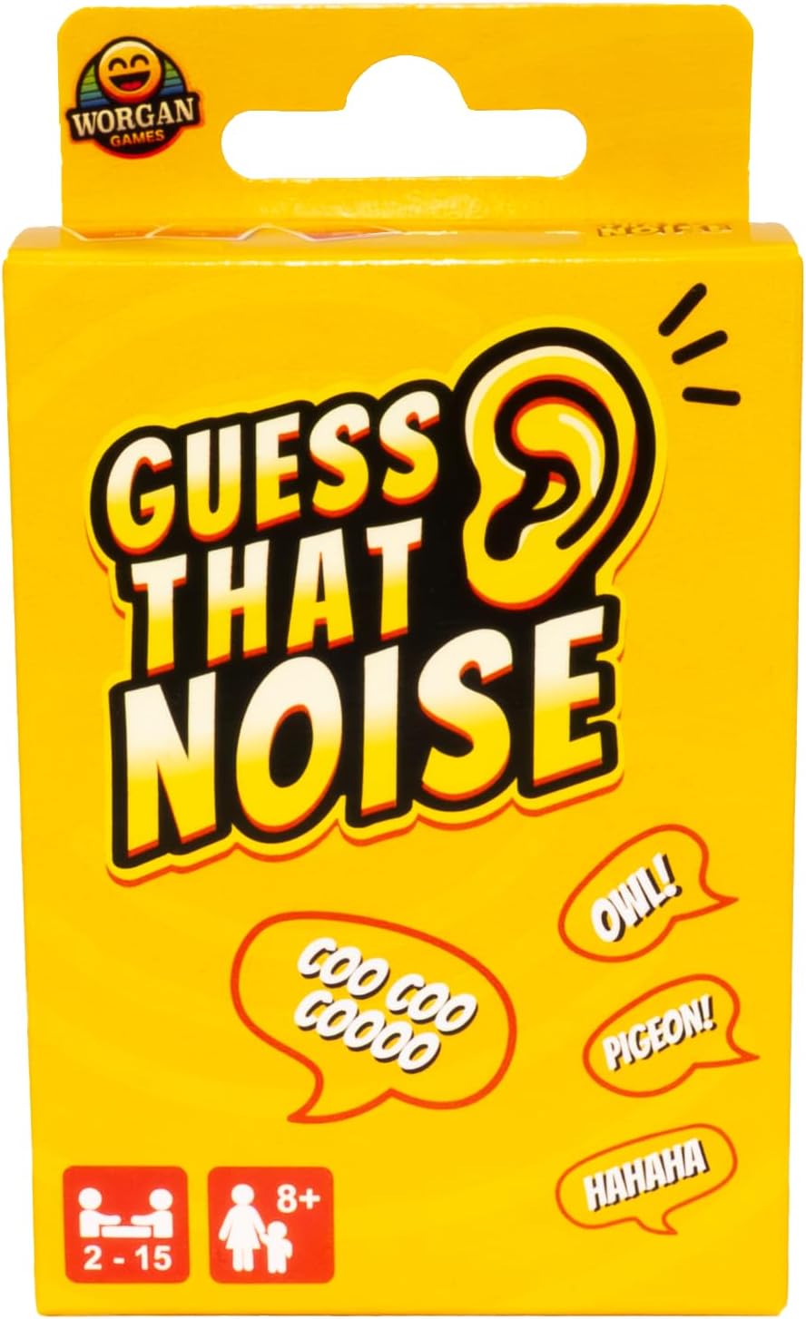 Worgan Games Guess That Noise: Funny Sound Impressions Party Game for Family & Friends - Travel Size