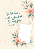 Load image into Gallery viewer, Floral Watercolour Lifelong Joy Photo Upload Friendship Card for Niece

