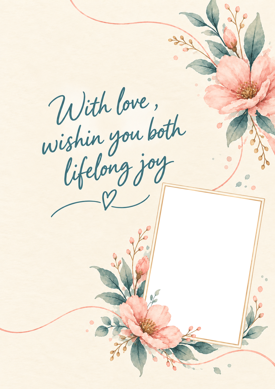 Floral Watercolour Lifelong Joy Photo Upload Friendship Card for Niece
