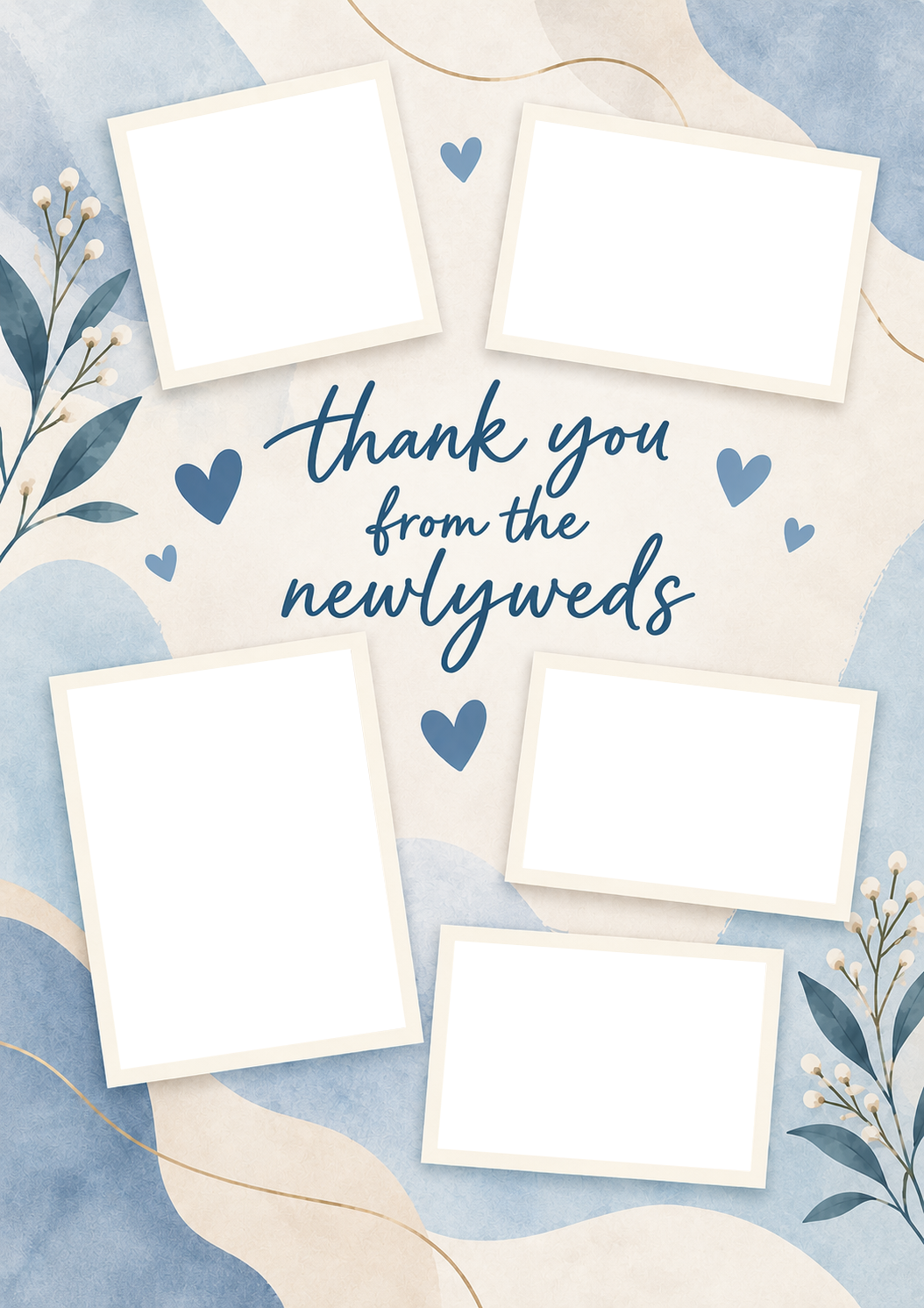 Thank You From the Newlyweds Photo Upload Wedding Card for Dad and Partner