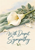 Load image into Gallery viewer, White Calla Lily Sympathy friendship Card for Friend
