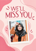 Load image into Gallery viewer, Pink Wave From the Heart Photo Upload Leaving Card for Sister
