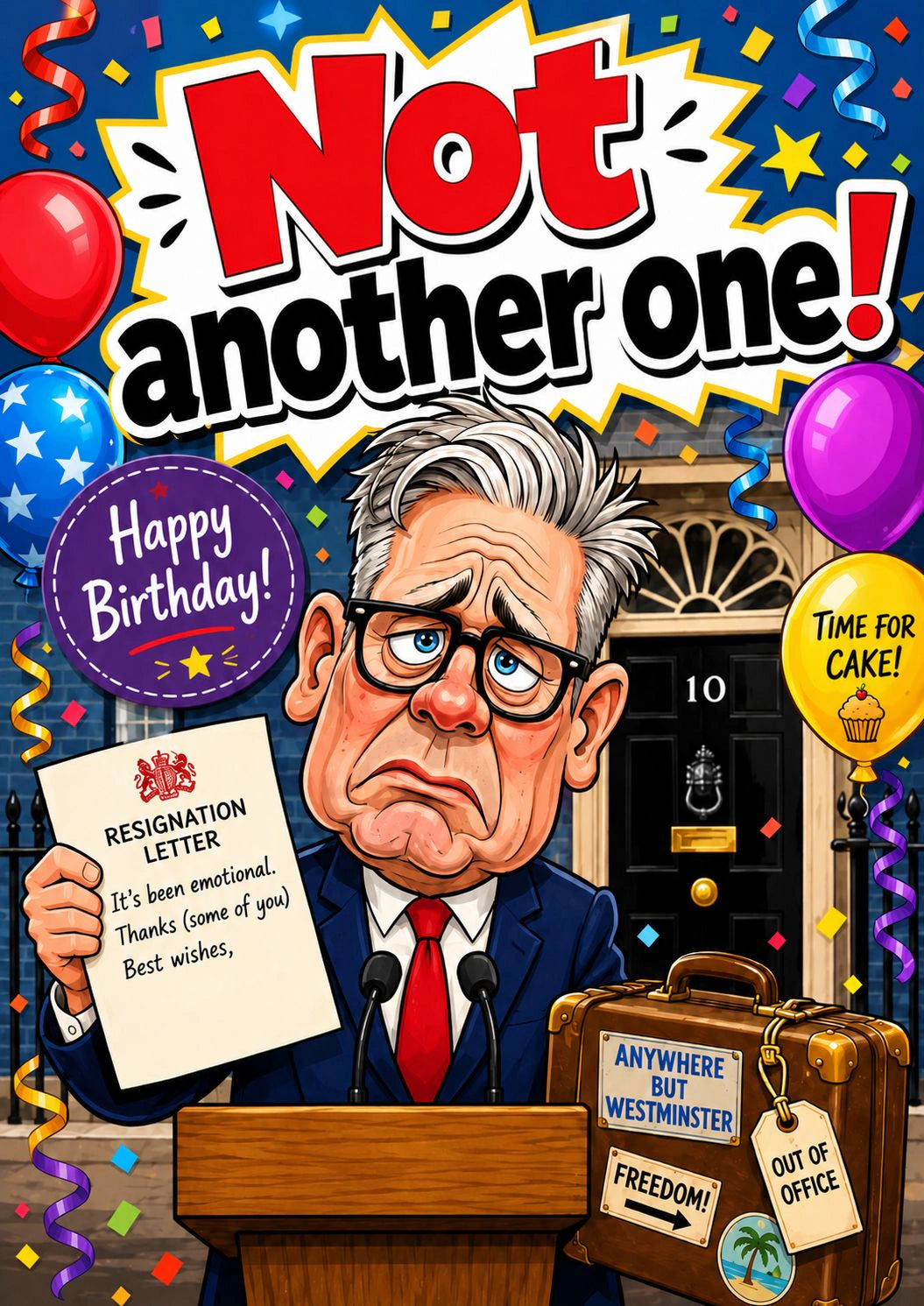 Birthdays - Personalised Card — with punch holes