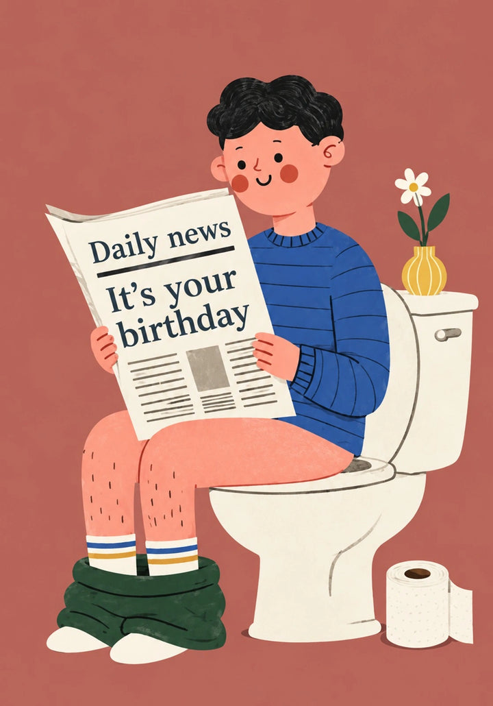 Birthdays - Personalised Card — with punch holes