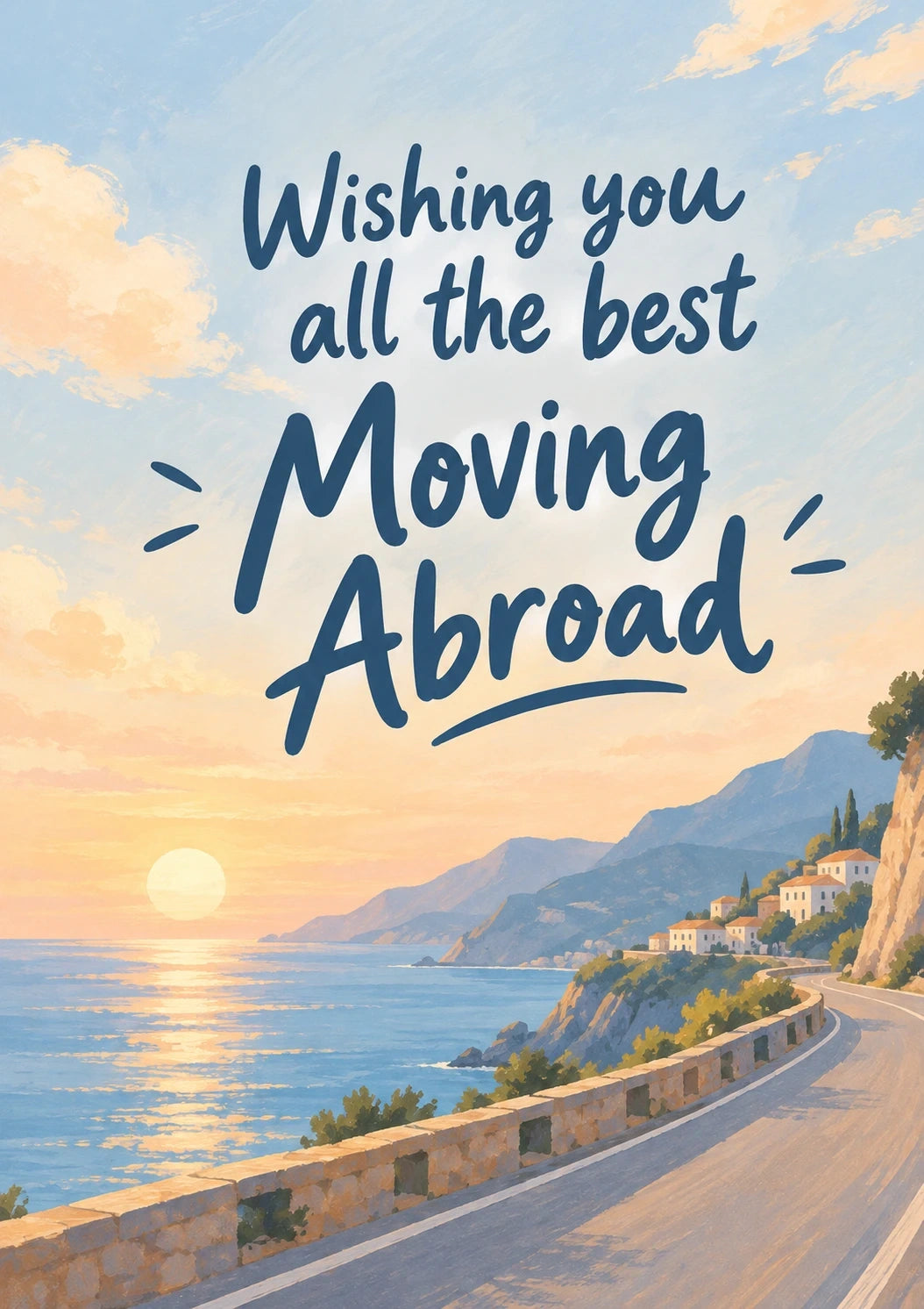 Leaving - Personalised Card — with punch holes