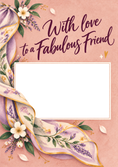 Load image into Gallery viewer, Floral Ribbon With Love Photo Upload Friendship Card for Someone Special
