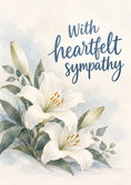 Load image into Gallery viewer, White Lily Floral Sympathy Card for Grandad
