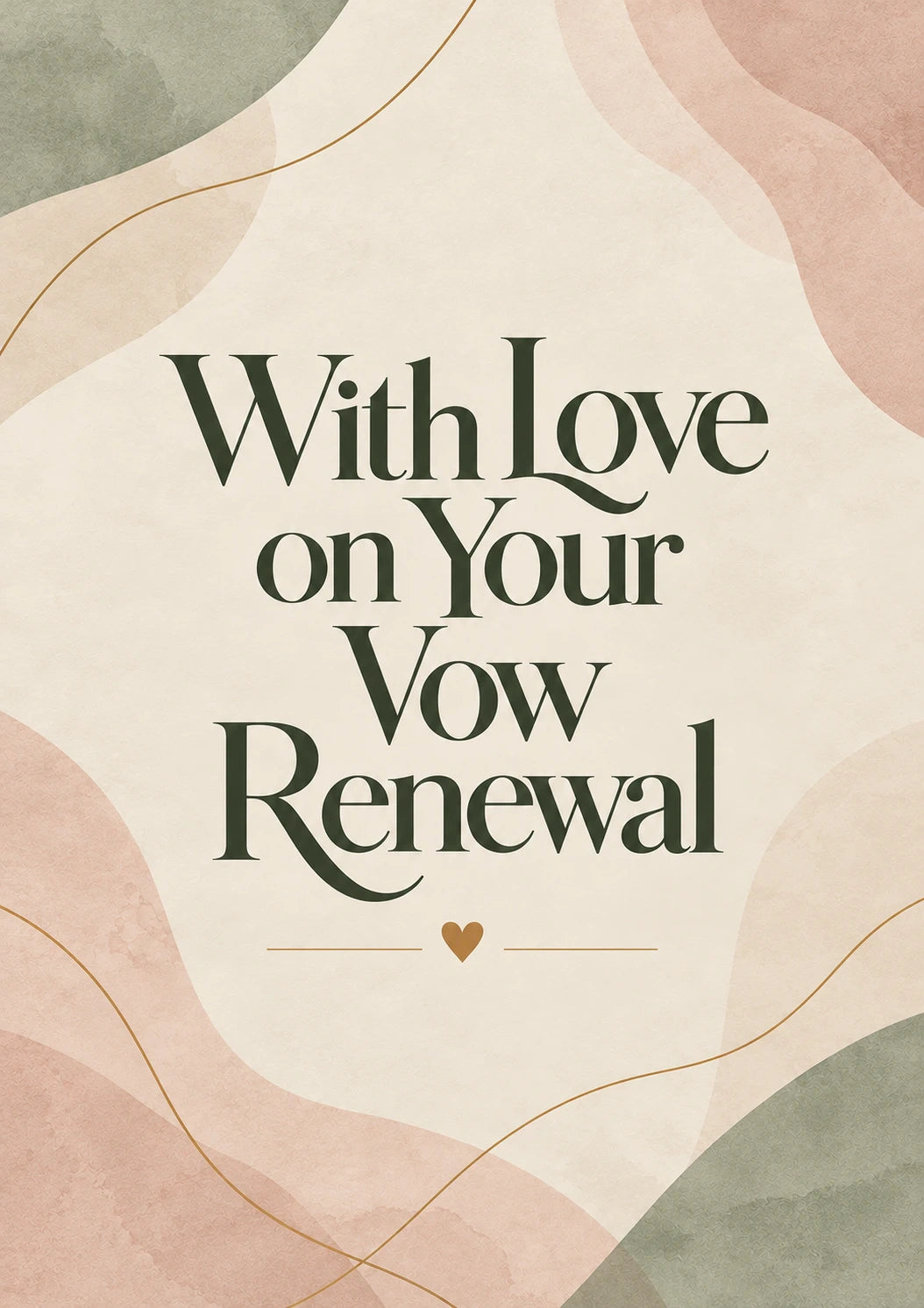 With Love Vow Renewal Card for Dad and Partner
