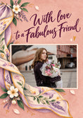 Load image into Gallery viewer, Floral Ribbon With Love Photo Upload Friendship Card for Someone Special
